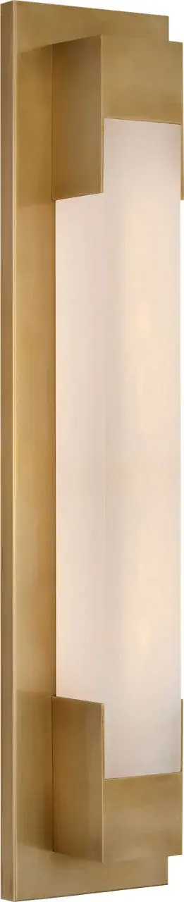 Covet 21" Bracketed Bath Light in Antique-Burnished Brass with Alabaster - Image 1