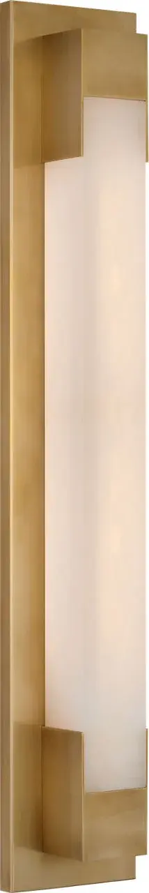 Covet 26" Bracketed Bath Light in Antique-Burnished Brass with Alabaster - Image 1