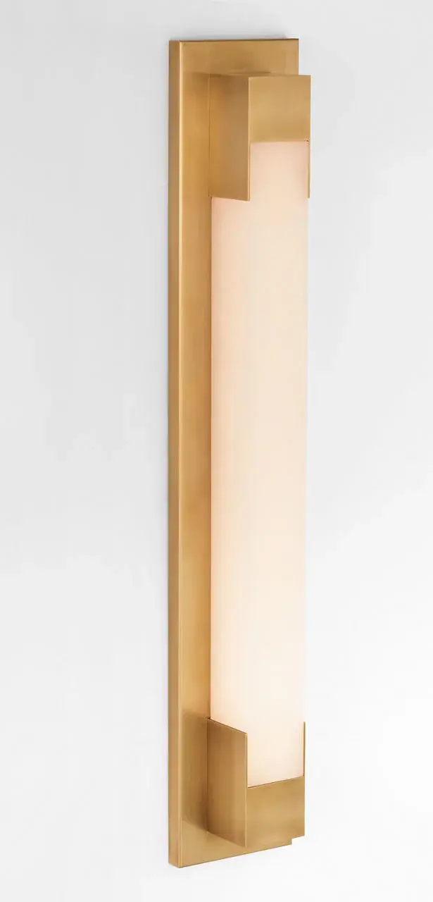 Covet 26" Bracketed Bath Light in Antique-Burnished Brass with Alabaster - Image 4