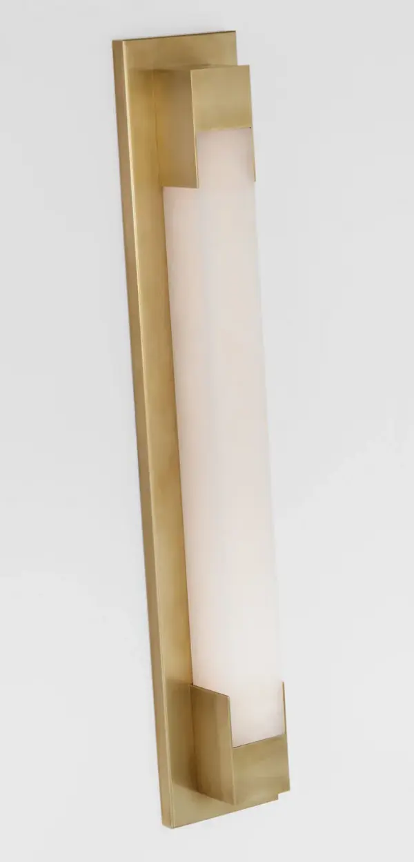 Covet 26" Bracketed Bath Light in Antique-Burnished Brass with Alabaster - Image 7