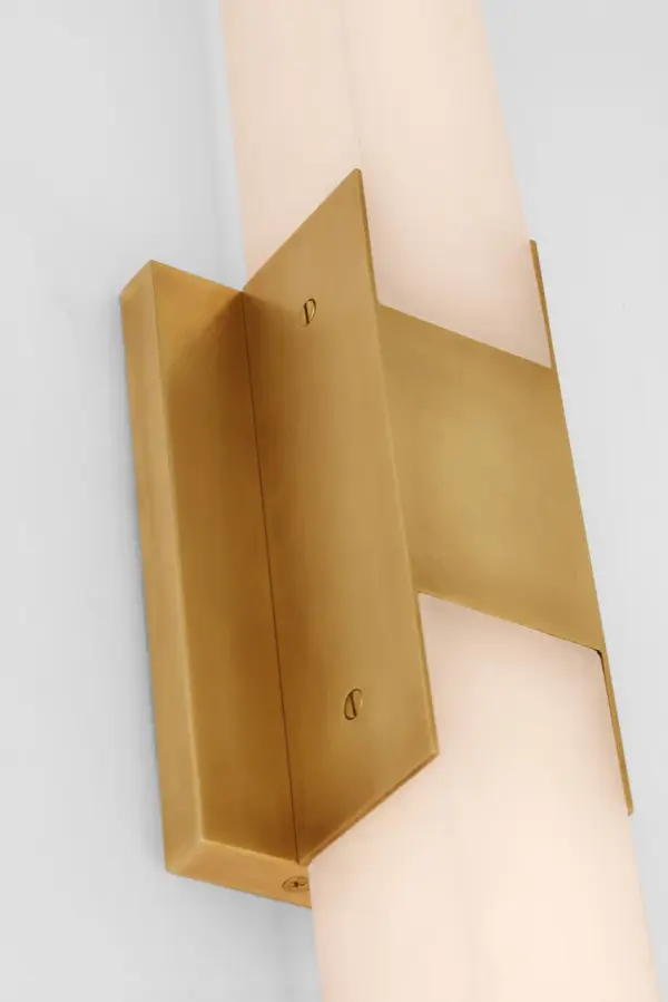 Covet 28" Double Bath Light in Antique-Burnished Brass with Alabaster - Image 3