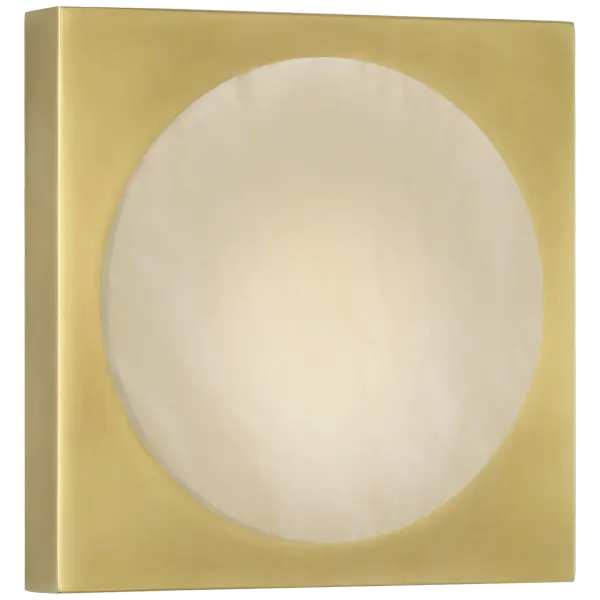 The Dichotomy 5" Sconce combines antique-burnished brass with natural alabaster for a sophisticated, compact lighting solution. Its transitional design bridges traditional warmth and modern simplicity, perfect for intimate spaces.