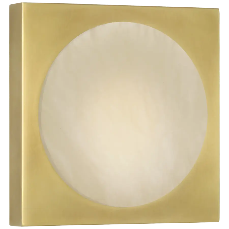 Dichotomy 5" Sconce in Antique-Burnished Brass with Alabaster - Image 1