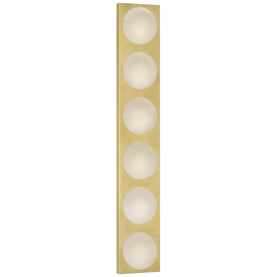 Dichotomy 27" 6 Light Sconce in Antique-Burnished Brass with Alabaster - Image 1