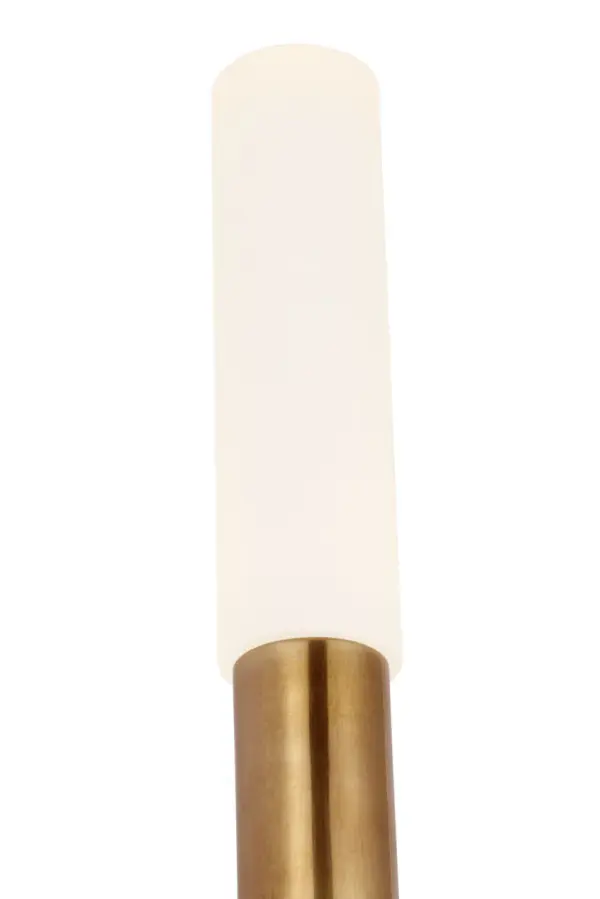 Rousseau 15" Single Sconce in Antique-Burnished Brass with Etched Crystal - Image 2