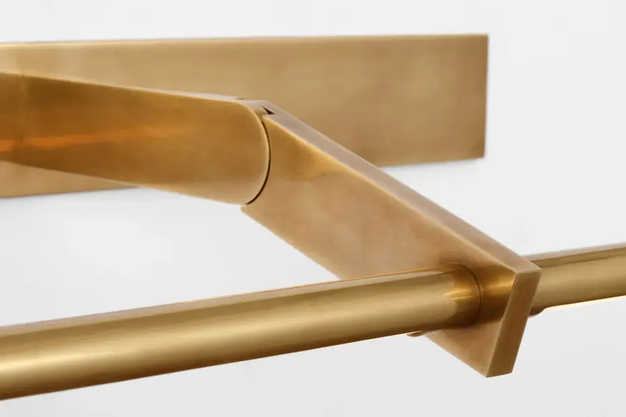 Axis 32" Pivoting Library Light in Antique-Burnished Brass - Image 2