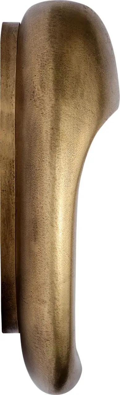 Esculpa 14" Rounded Wall Light in Museum Brass - Image 3