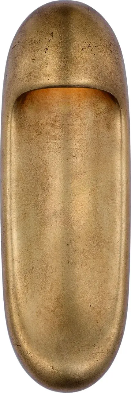 Esculpa 18" Elongated Wall Light in Museum Brass - Image 3