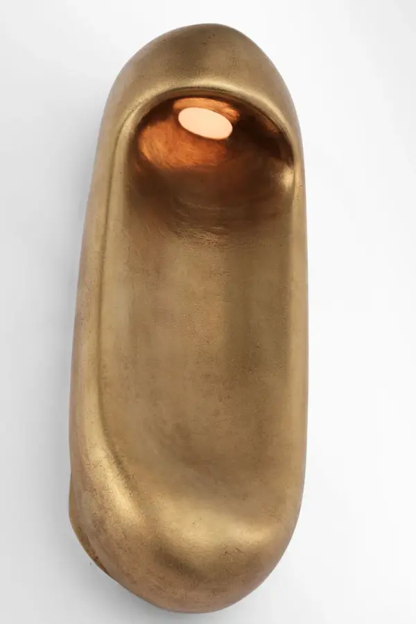 Esculpa 18" Elongated Wall Light in Museum Brass - Image 5