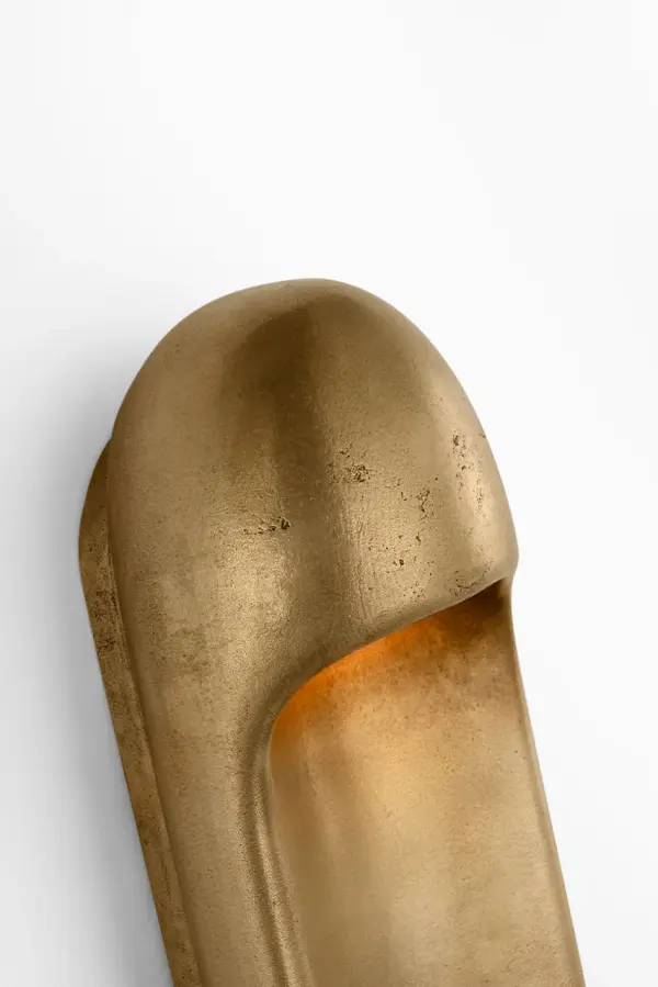 Esculpa 18" Elongated Wall Light in Museum Brass - Image 6