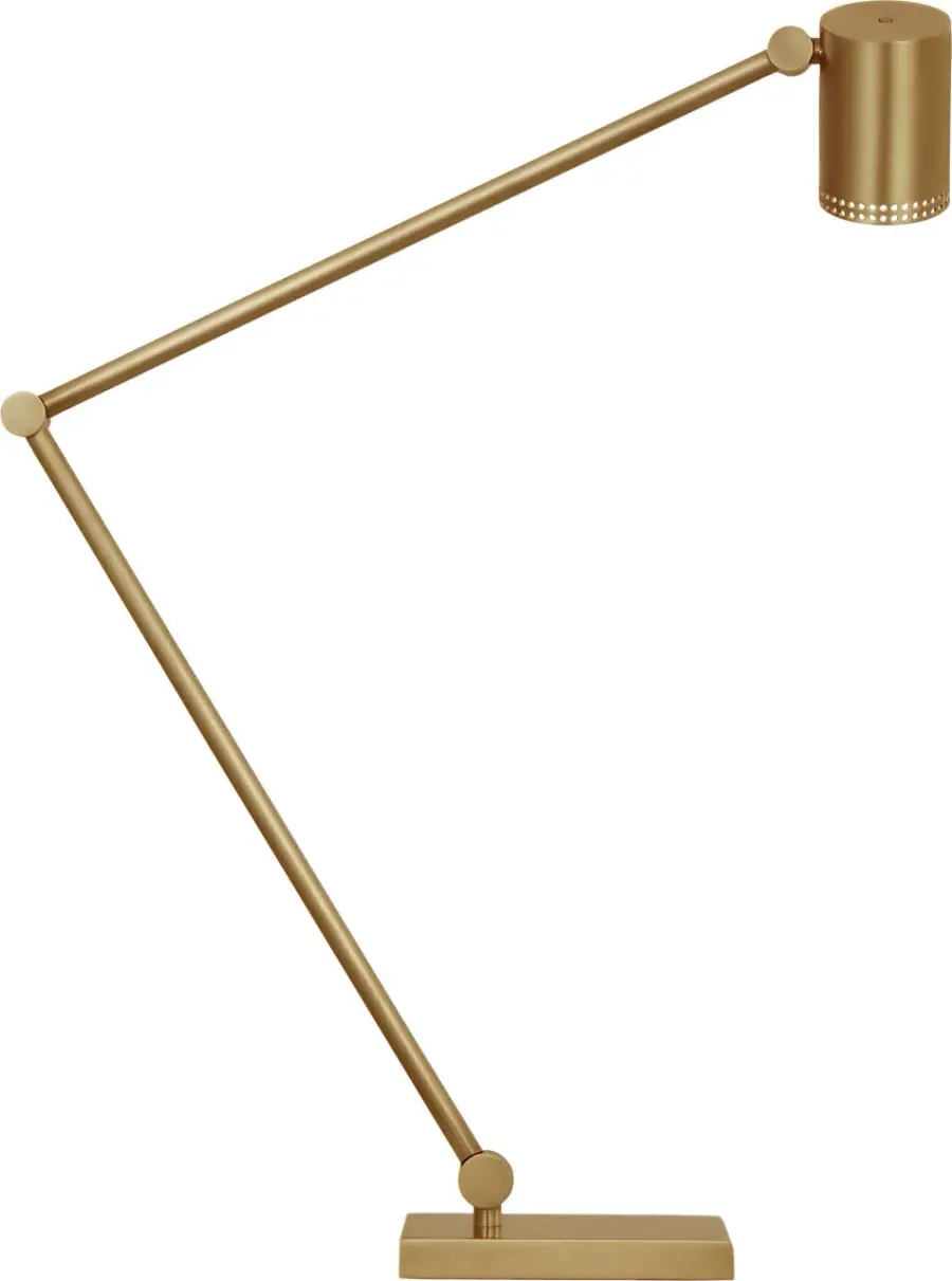 Precision Articulating Table Lamp in Antique-Burnished Brass - Image 3