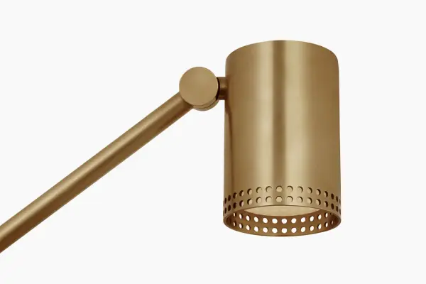 Precision Articulating Table Lamp in Antique-Burnished Brass - Image 5