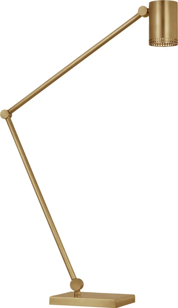 Precision Articulating Table Lamp in Antique-Burnished Brass - Image 6