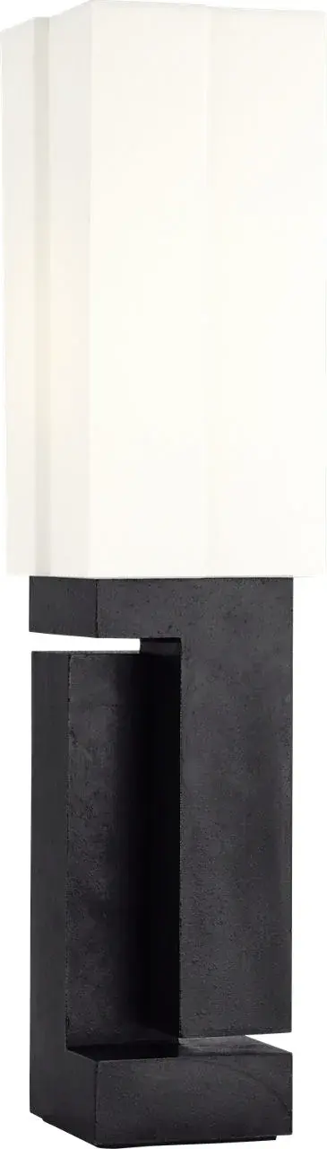 Sophisticated 27" Table Lamp with Museum-Quality Black Finish - Image 1