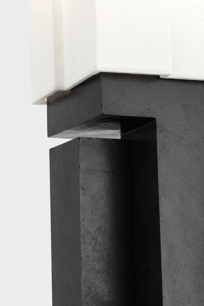 Sophisticated 27" Table Lamp with Museum-Quality Black Finish - Image 5