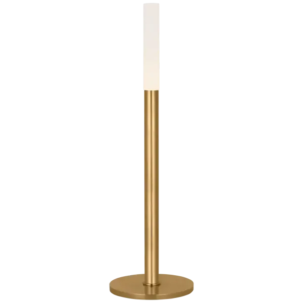 The Rousseau table lamp combines classic elegance with refined craftsmanship. Its etched crystal shade and antique-burnished brass finish create a sophisticated lighting solution perfect for traditional and transitional interiors.