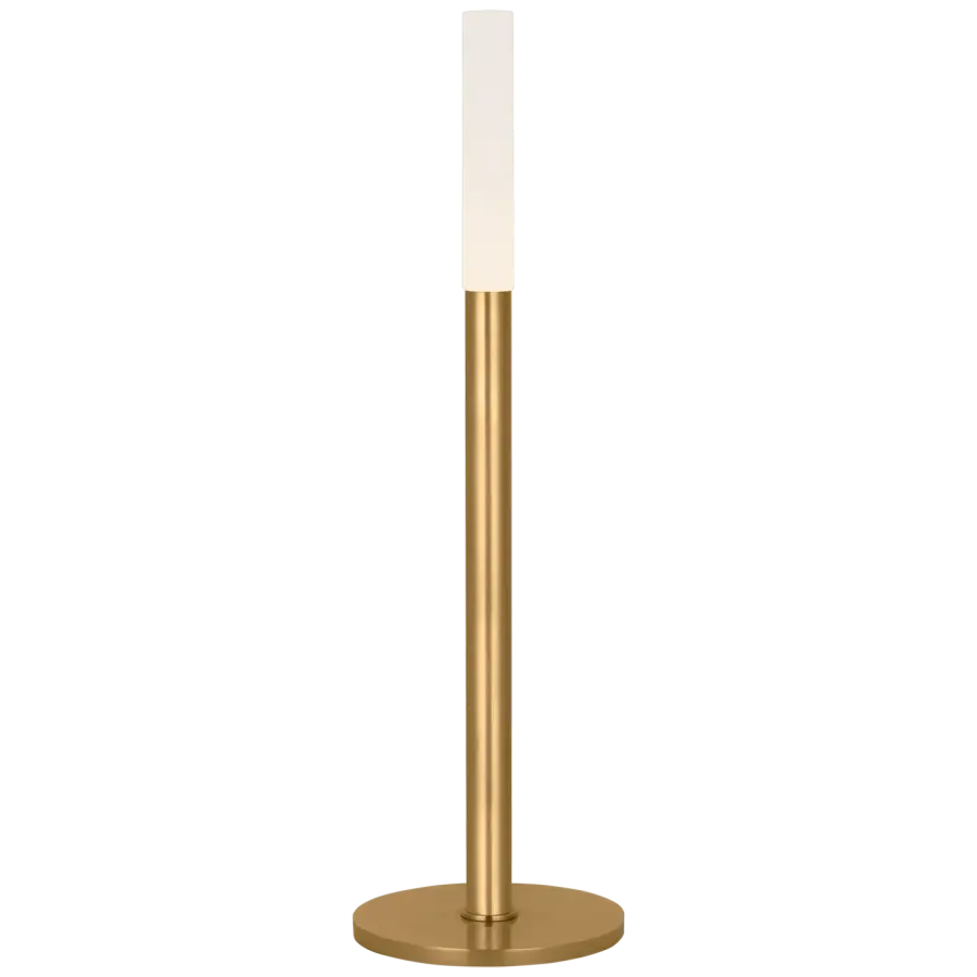 Elegant Crystal Table Lamp with Timeless Brass Finish - Image 1