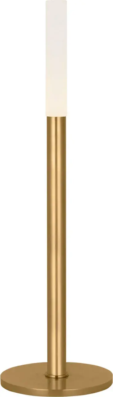 The Rousseau table lamp combines classic elegance with refined craftsmanship. Its etched crystal shade and antique-burnished brass finish create a sophisticated lighting solution perfect for traditional and transitional interiors. - alternate view