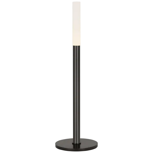 The Rousseau table lamp combines classic bronze finish with sophisticated etched crystal elements, creating a refined lighting solution at 20 inches tall. Perfect for adding ambient elegance to bedrooms, living spaces, and offices.