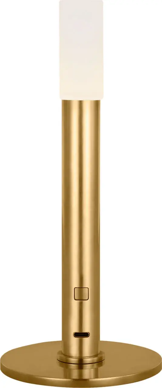 Elegant Rechargeable Accent Lamp with Timeless Brass & Crystal Design - Image 2