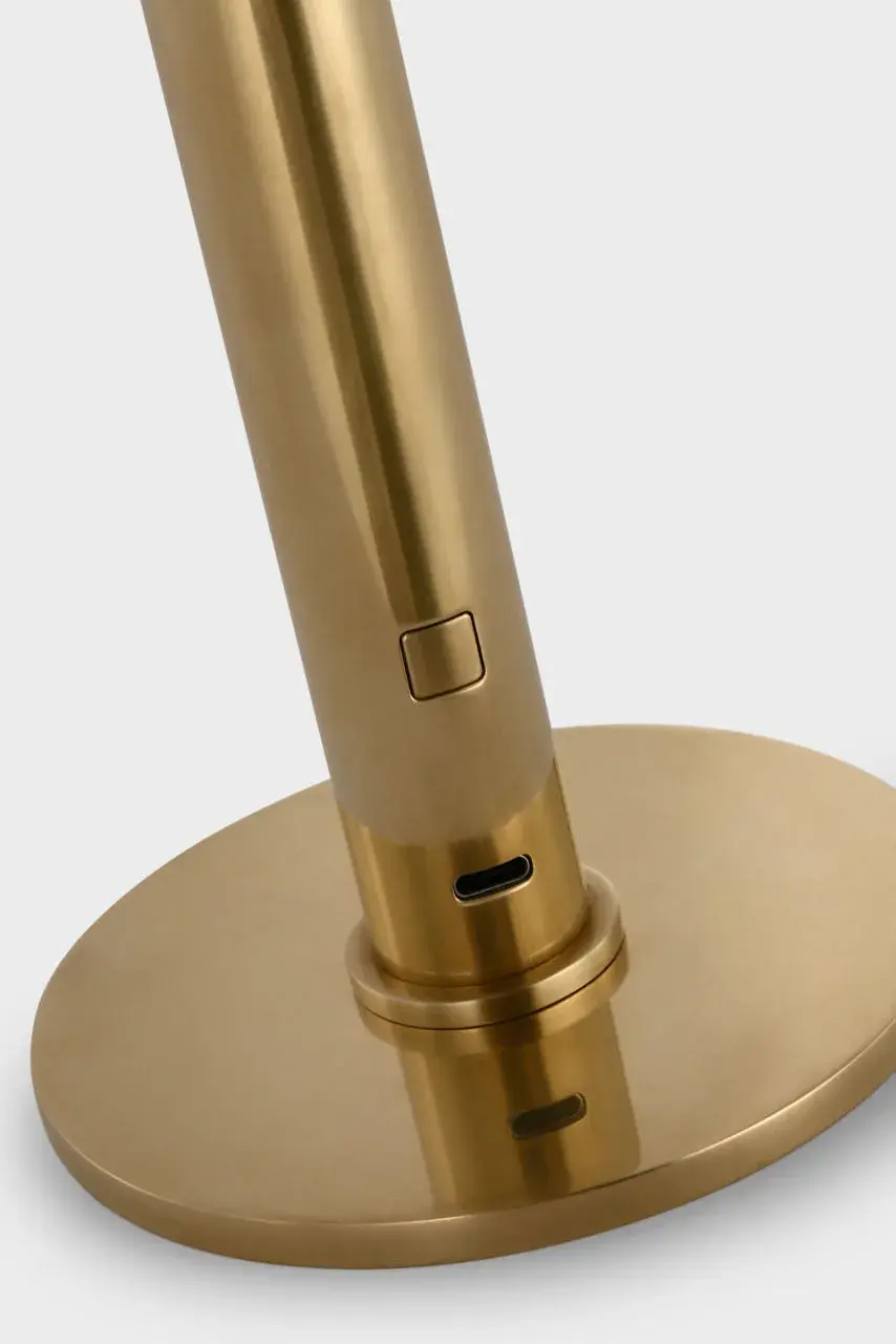 Elegant Rechargeable Accent Lamp with Timeless Brass & Crystal Design - Image 5