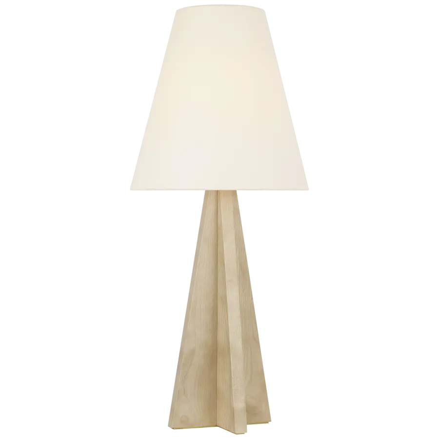 Sophisticated Natural Wood Table Lamp with Timeless Scandinavian Appeal - Image 1