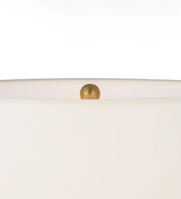 Beton Medium Table Lamp in Antiqued White with Linen Shade - Image 3