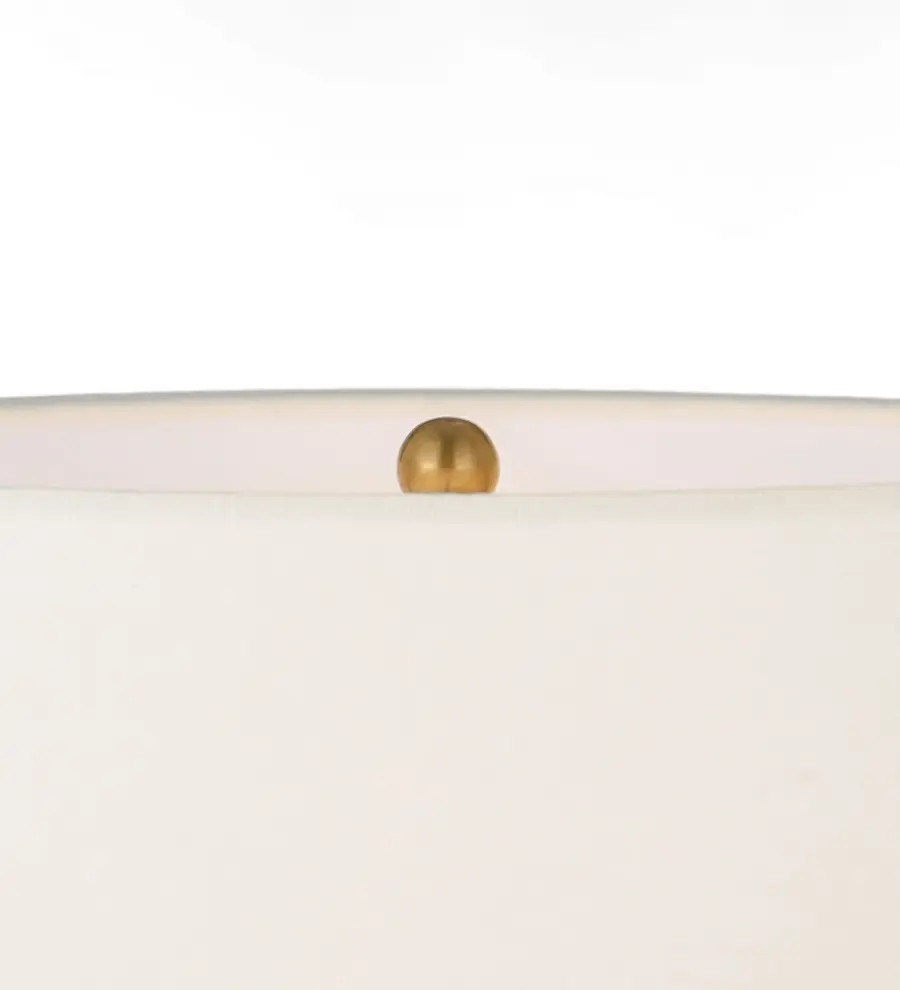 Beton Medium Table Lamp in Antiqued White with Linen Shade - Image 3