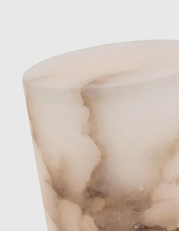 Tourne 12" Rechargeable Table Lamp in Alabaster - Image 3