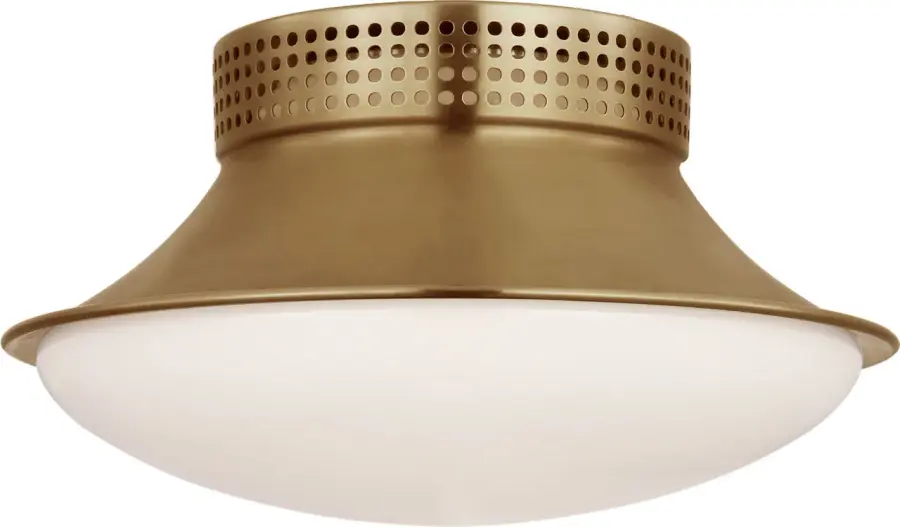 Precision 9" Downlight Flush Mount in Antique-Burnished Brass - Image 1