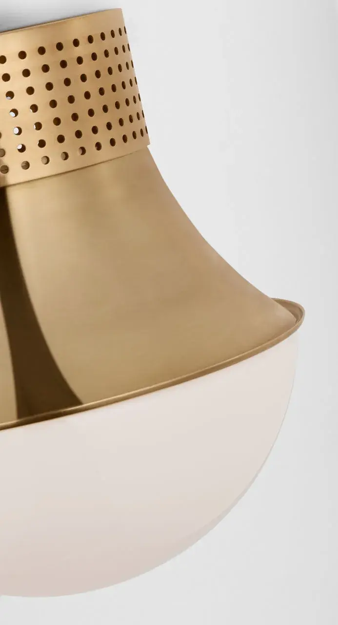 Precision 9" Flush Mount in Antique-Burnished Brass with White Glass - Image 4