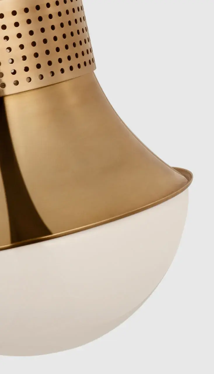 Precision 9" Flush Mount in Antique-Burnished Brass with White Glass - Image 5