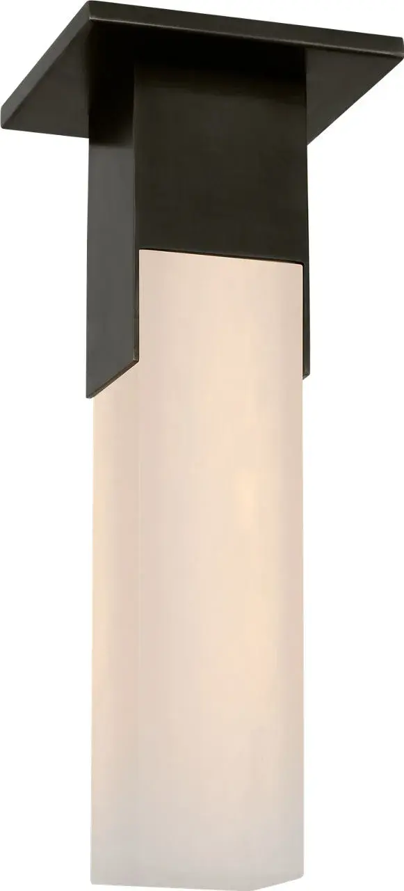 The Covet Monopoint combines refined bronze metalwork with natural alabaster for a sophisticated flush mount solution. Its compact profile and warm illumination make it ideal for intimate spaces requiring elegant overhead lighting.
