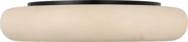 The Formosa 22" flush mount combines natural alabaster with bronze metalwork for a sophisticated lighting solution. Its low-profile design makes it ideal for rooms with standard ceiling heights while delivering ample illumination.