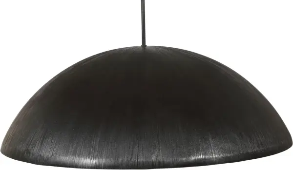 Utopia 48" Sculpted Pendant in Aged Iron with White Glass - Image 2