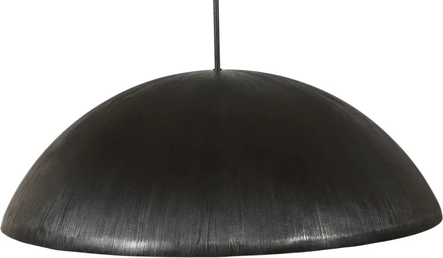 Utopia 48" Sculpted Pendant in Aged Iron with White Glass - Image 2