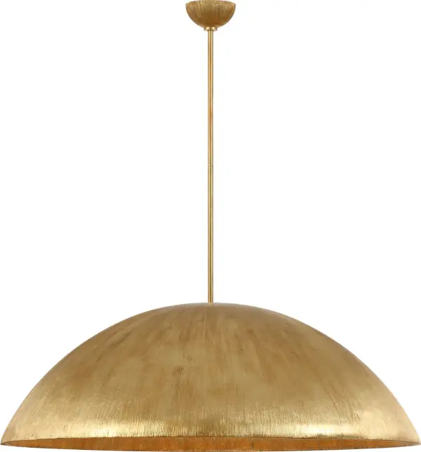 The Utopia pendant makes a dramatic impact with its 48-inch sculpted design in luxurious gild finish paired with elegant white glass. Perfect for large dining rooms and grand spaces requiring substantial lighting presence. - alternate view