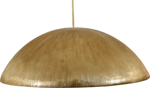 Utopia 48" Sculpted Pendant in Gild with White Glass - Image 4
