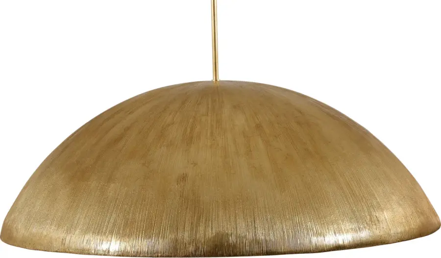Utopia 48" Sculpted Pendant in Gild with White Glass - Image 4