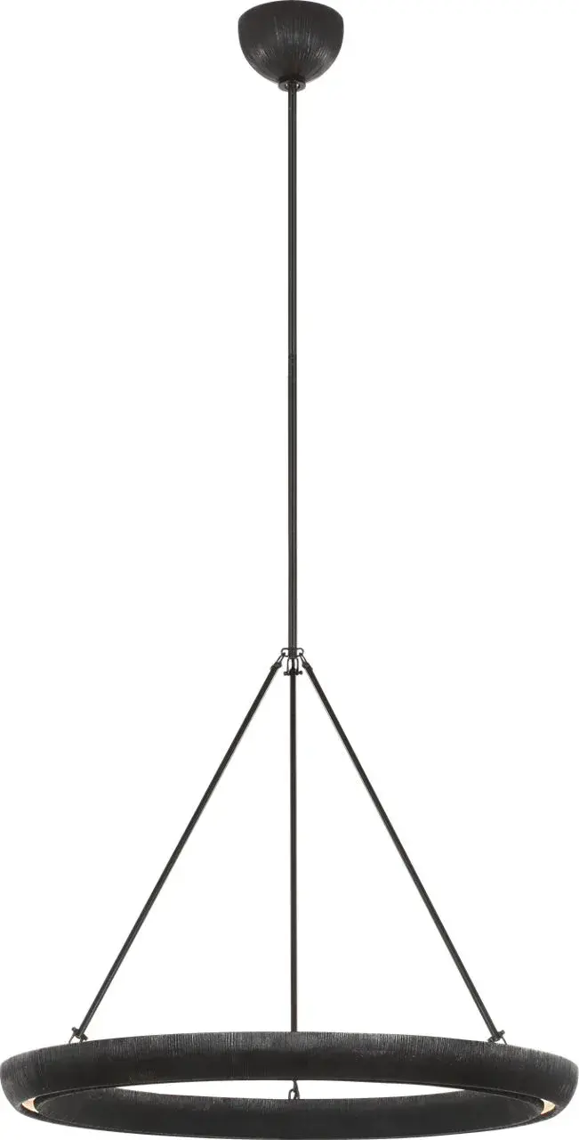 Utopia 30" Ring Chandelier in Aged Iron - Image 2