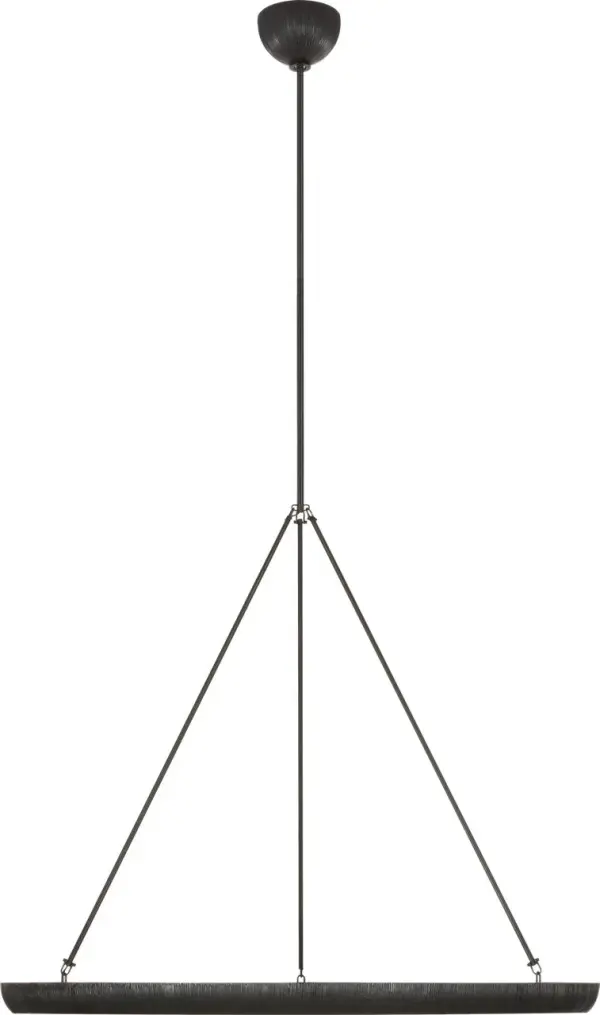 The Utopia Ring Chandelier features a striking 42-inch circular design in aged iron finish, creating a bold focal point perfect for contemporary and industrial interiors. Its substantial scale commands attention in dining rooms and entryways.