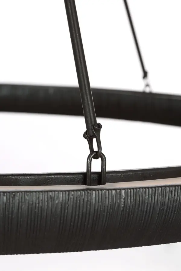 Utopia 42" Ring Chandelier in Aged Iron - Image 3
