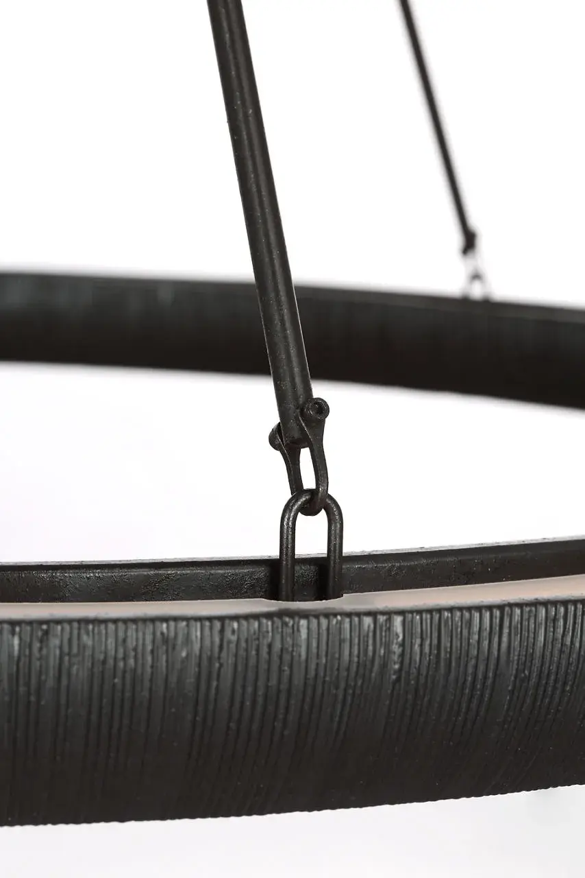Utopia 42" Ring Chandelier in Aged Iron - Image 3