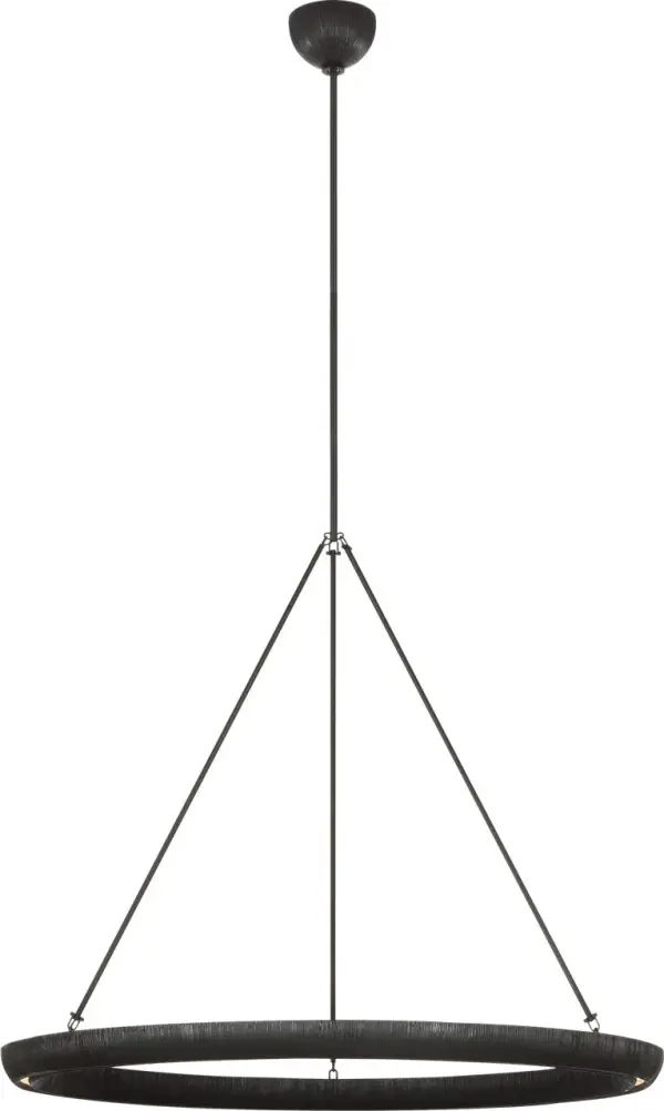 Utopia 42" Ring Chandelier in Aged Iron - Image 4