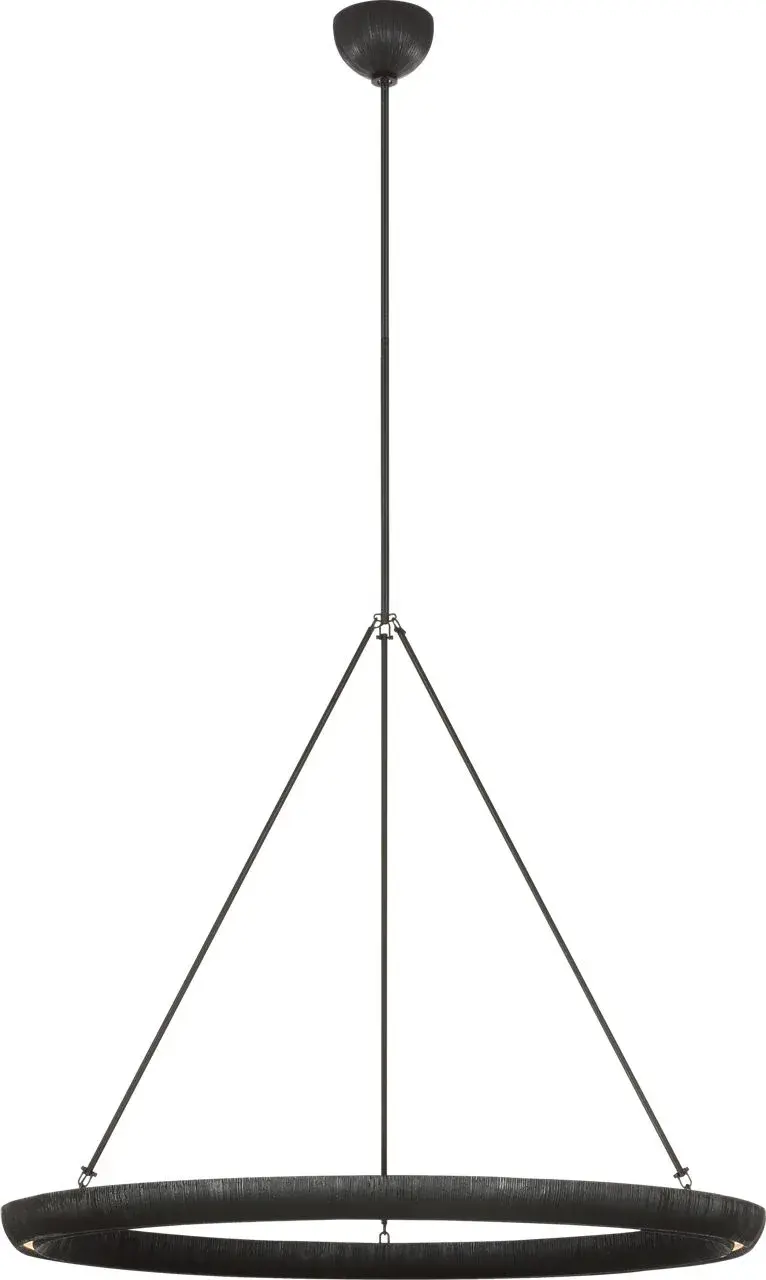 Utopia 42" Ring Chandelier in Aged Iron - Image 4