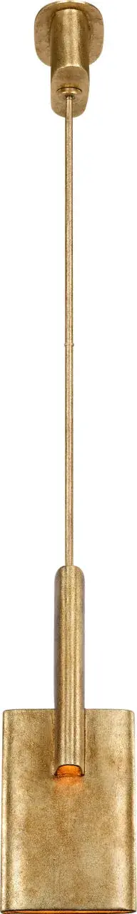The Lotura pendant features an intersecting geometric design that creates visual intrigue in compact spaces. Its 8-inch scale and museum-quality gold finish make it ideal for intimate settings or grouped installations.