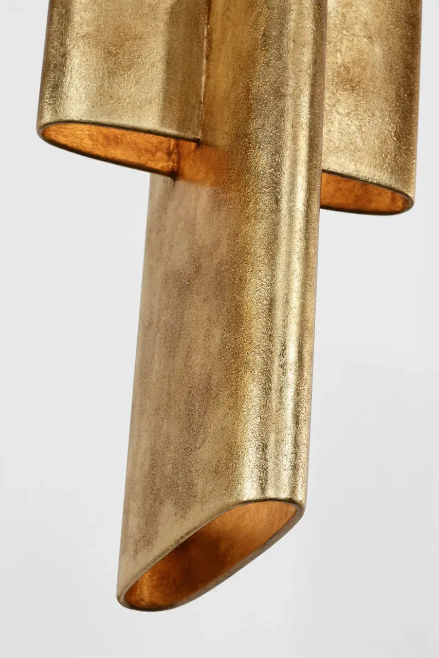 Lotura 8" Intersecting Pendant in Museum Gild - Image 6