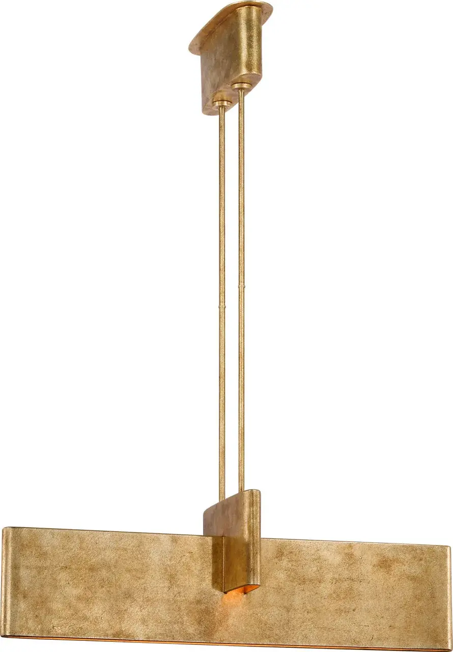 Lotura 36" Intersecting Linear Pendant in Museum Gild - Image 1