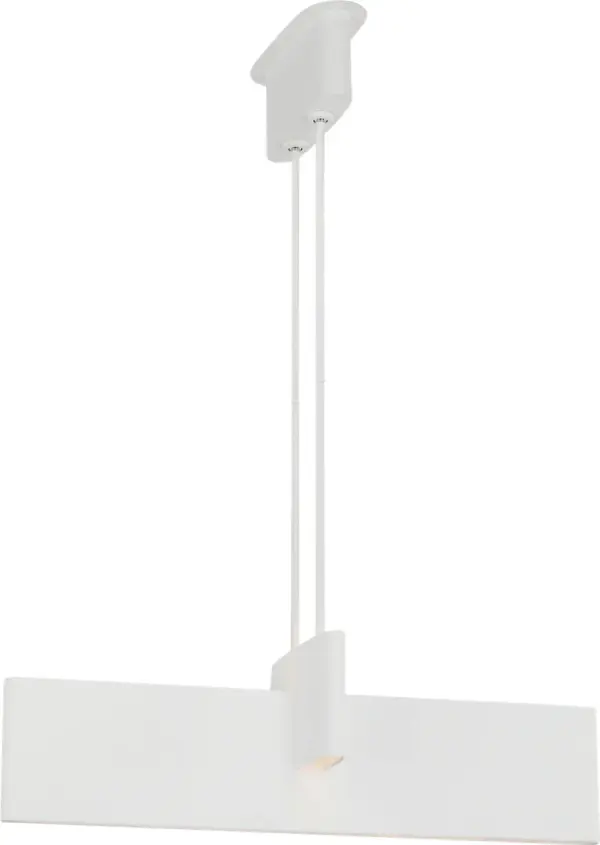 The Lotura 36" pendant makes a bold contemporary statement with its intersecting linear design in pristine Museum White. Perfect for modern dining rooms and kitchen islands, this fixture combines sculptural appeal with functional lighting.