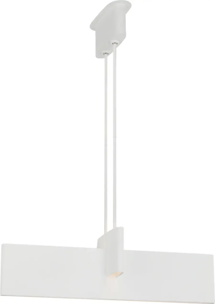 Lotura 36" Intersecting Linear Pendant in Museum White - Image 1